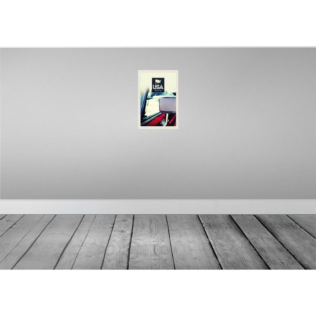 [LA-130937-H] Holzschild 30x20 cm Amerika Fahrzeug Spiegel rot Gemälde Bildmotiv Reisemotiv USA Bild 2