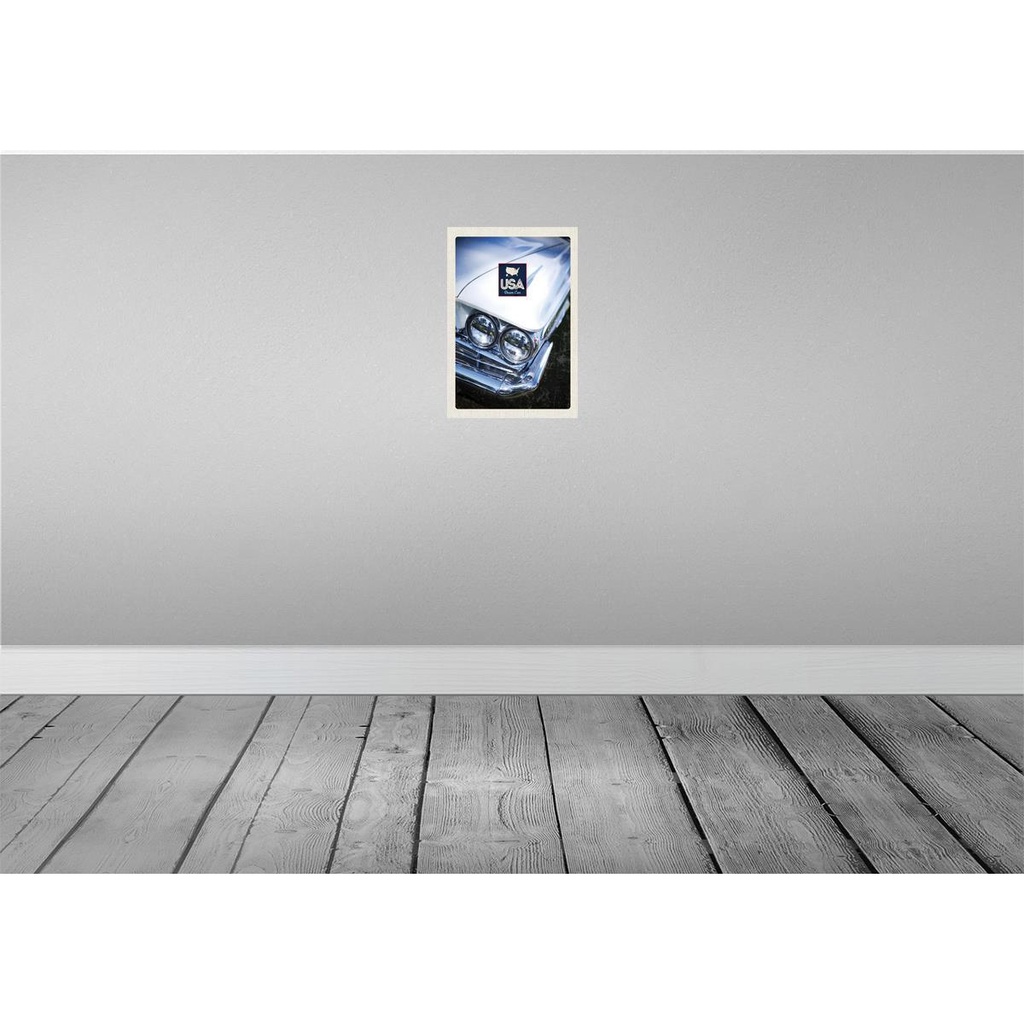 [LA-130949-H] Holzschild 30x20 cm Amerika Oldtimer weiß Dream Cars Bildmotiv Reisemotiv USA Bild 2