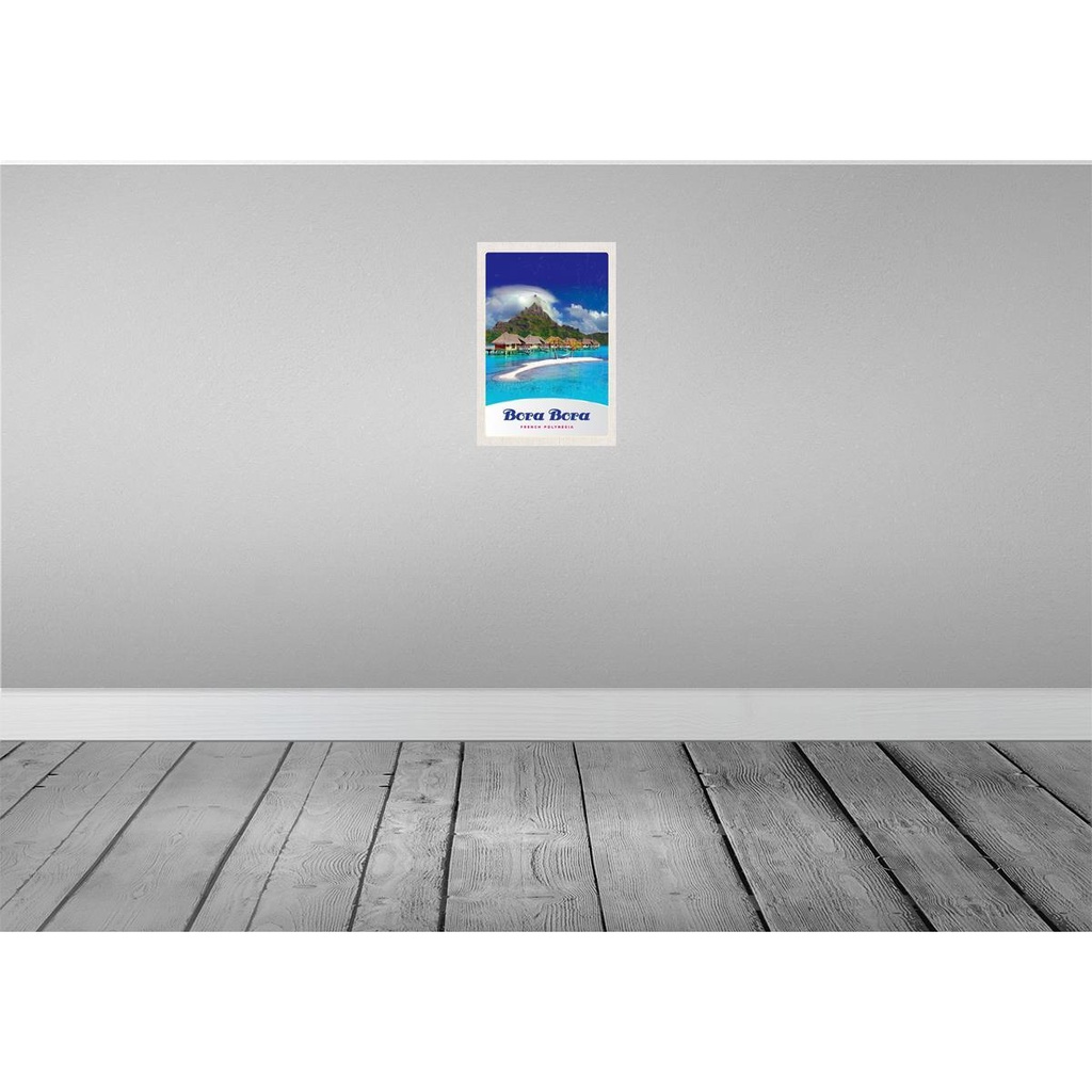 [LA-130963-H] Holzschild 30x20 cm Bora Insel Sonne Strand Bildmotiv Reisemotiv Abenteuer Reisen Bild 2