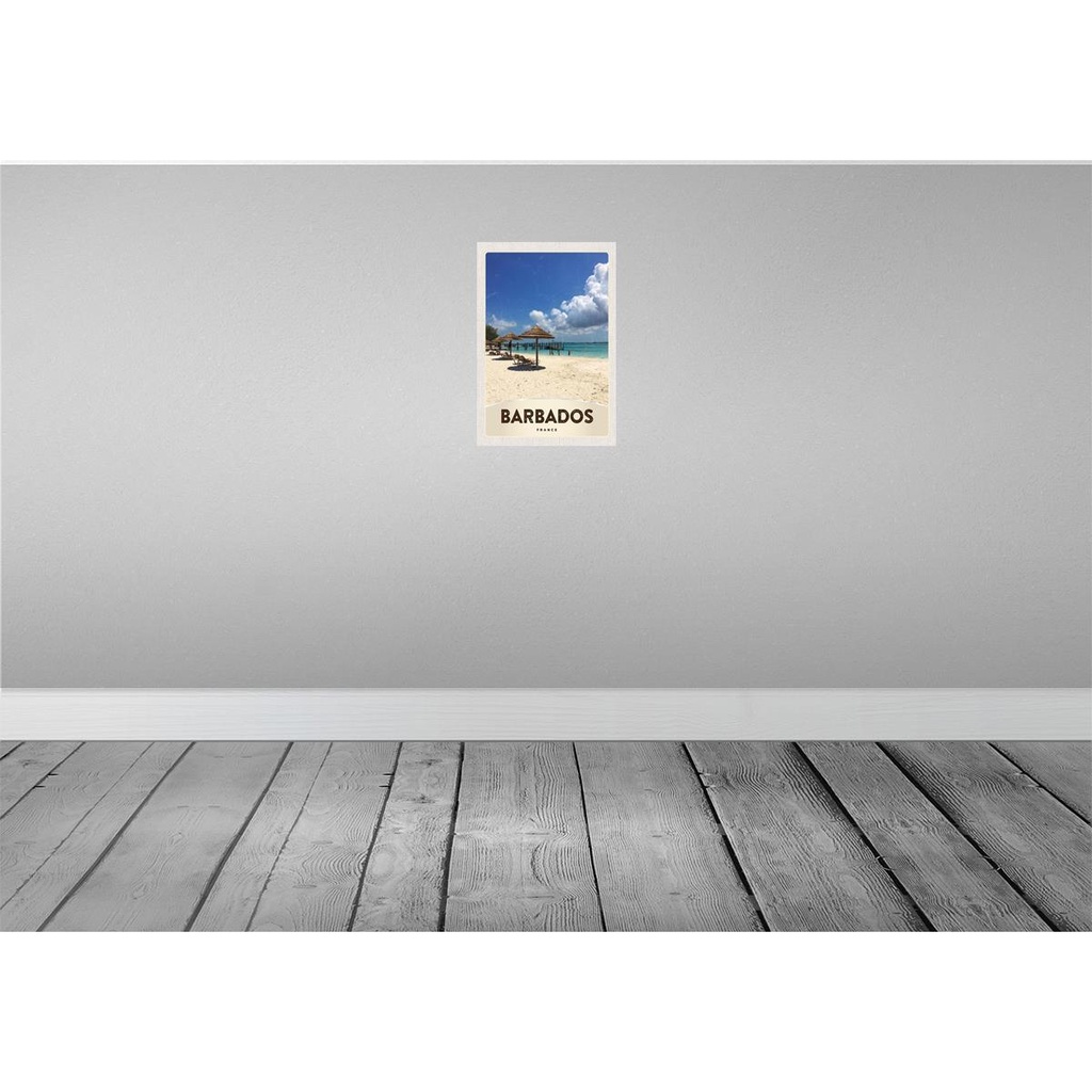 [LA-130965] Blechschild 30x20 cm Barbados Insel Frankreich Meer Strand Bildmotiv Reisemotiv Abenteuer Reisen Urlaub Bild 2