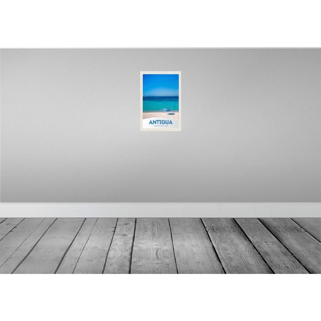 [LA-130966-H] Holzschild 30x20 cm Antigua Karibik Insel Meer Strand Bildmotiv Reisemotiv Abenteuer Reisen Bild 2