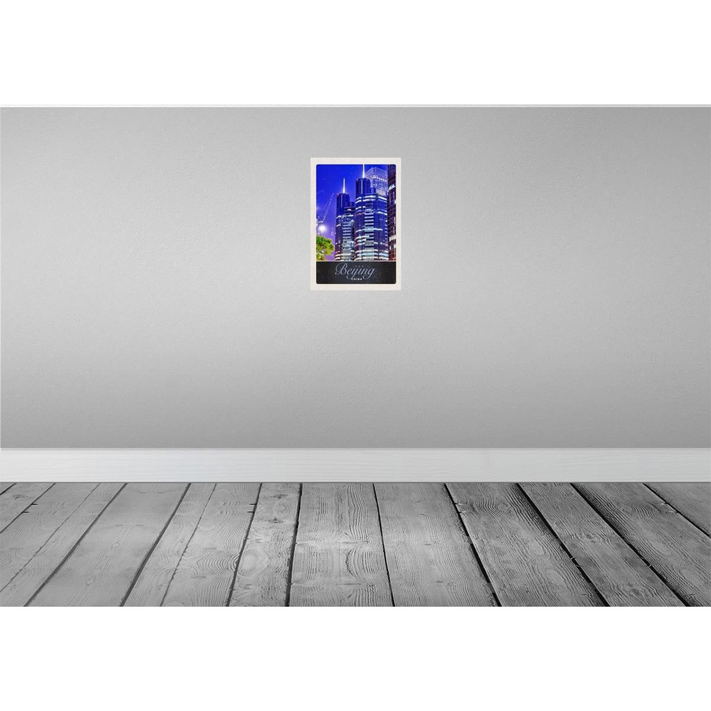 [LA-130968-H] Holzschild 30x20 cm Beijing China Asien Hochhaus Bildmotiv Reisemotiv Abenteuer Reisen Bild 2