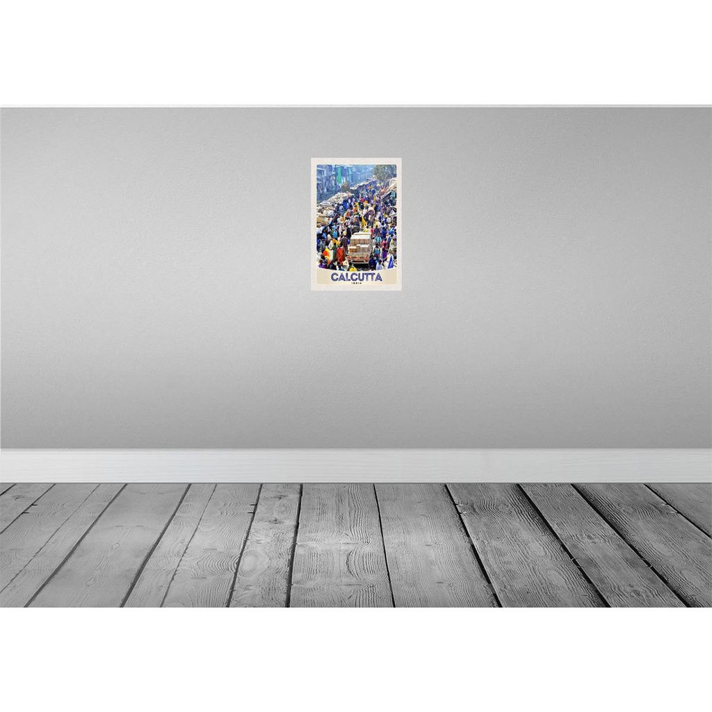[LA-130978] Blechschild 30x20 cm Calcutta Indien 4,5 Milionen Einwohner Bildmotiv Reisemotiv Abenteuer Reisen Urlaub Bild 2