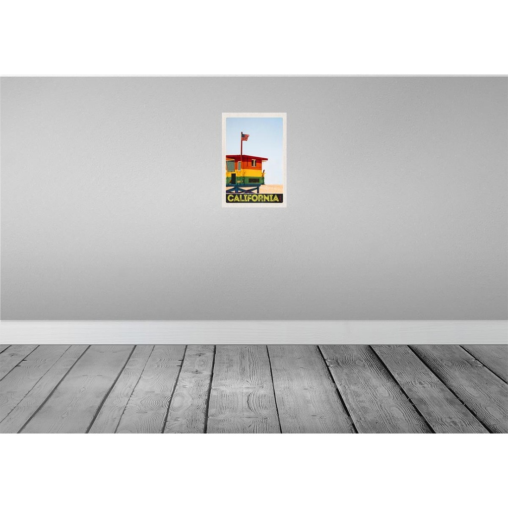 [LA-130991-H] Holzschild 30x20 cm California Amerika Küste Strand Meer Bildmotiv Reisemotiv Abenteuer Reisen Bild 2