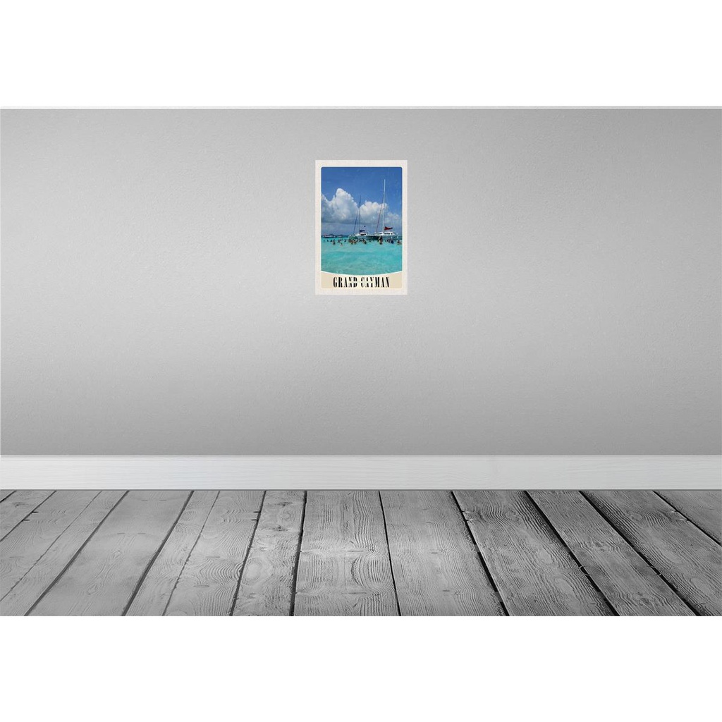 [LA-131023-H] Holzschild 30x20 cm Grand Cayman Insel Amerika Yacht Bildmotiv Reisemotiv Abenteuer Reisen Bild 2