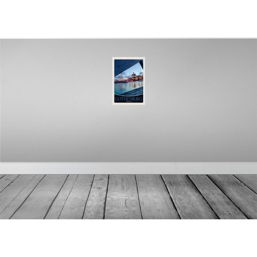 [LA-131025-H] Holzschild 30x20 cm Schweden Götheburg Europa Meer Schiff Bildmotiv Reisemotiv Abenteuer Reisen Bild 2