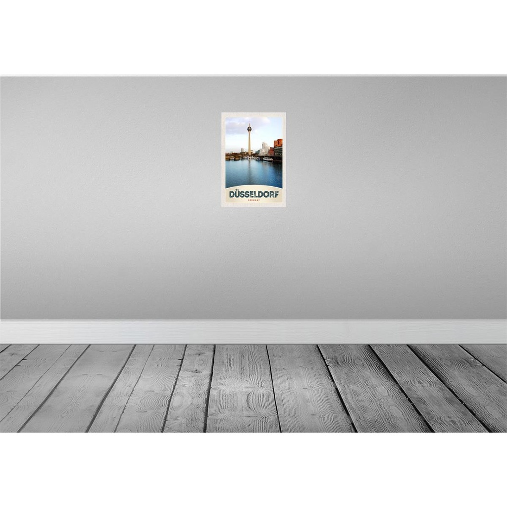 [LA-131032-H] Holzschild 30x20 cm Deutschland Düsseldorf Fernseherturm Bildmotiv Reisemotiv Abenteuer Reisen Bild 2