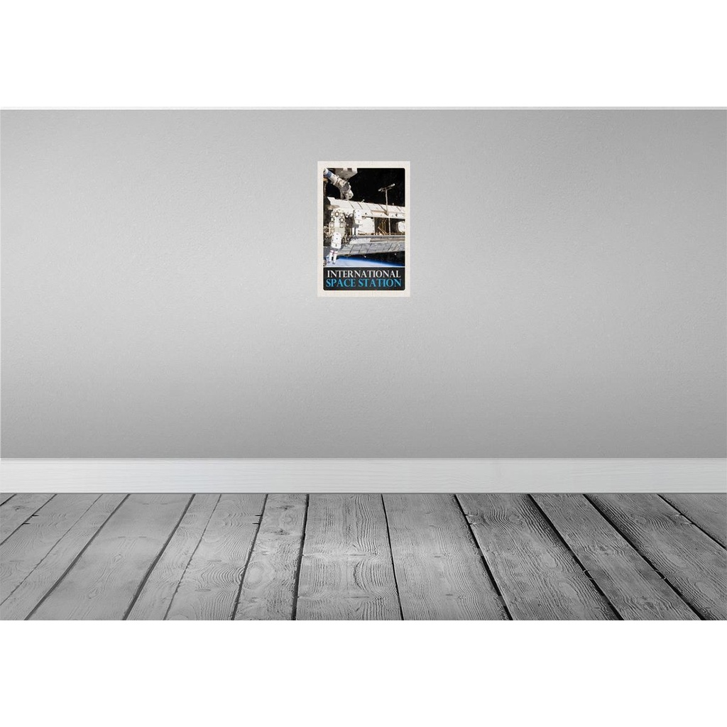 [LA-131047-H] Holzschild 30x20 cm Weltraum International Space Station Bildmotiv Reisemotiv Abenteuer Reisen Bild 2