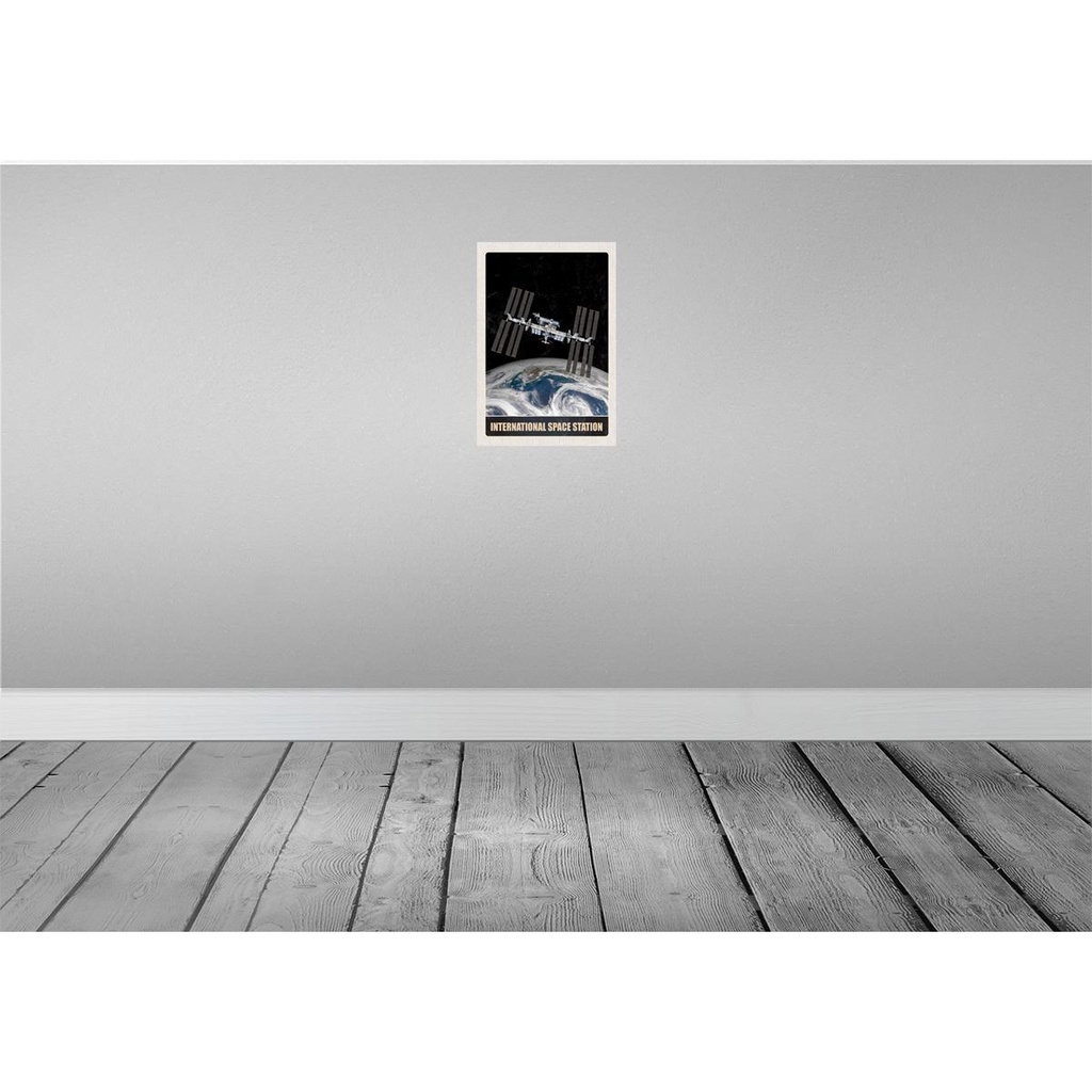 [LA-131049-H] Holzschild 30x20 cm Weltraum Satelitenschüssel Erde Bildmotiv Reisemotiv Abenteuer Reisen Bild 2