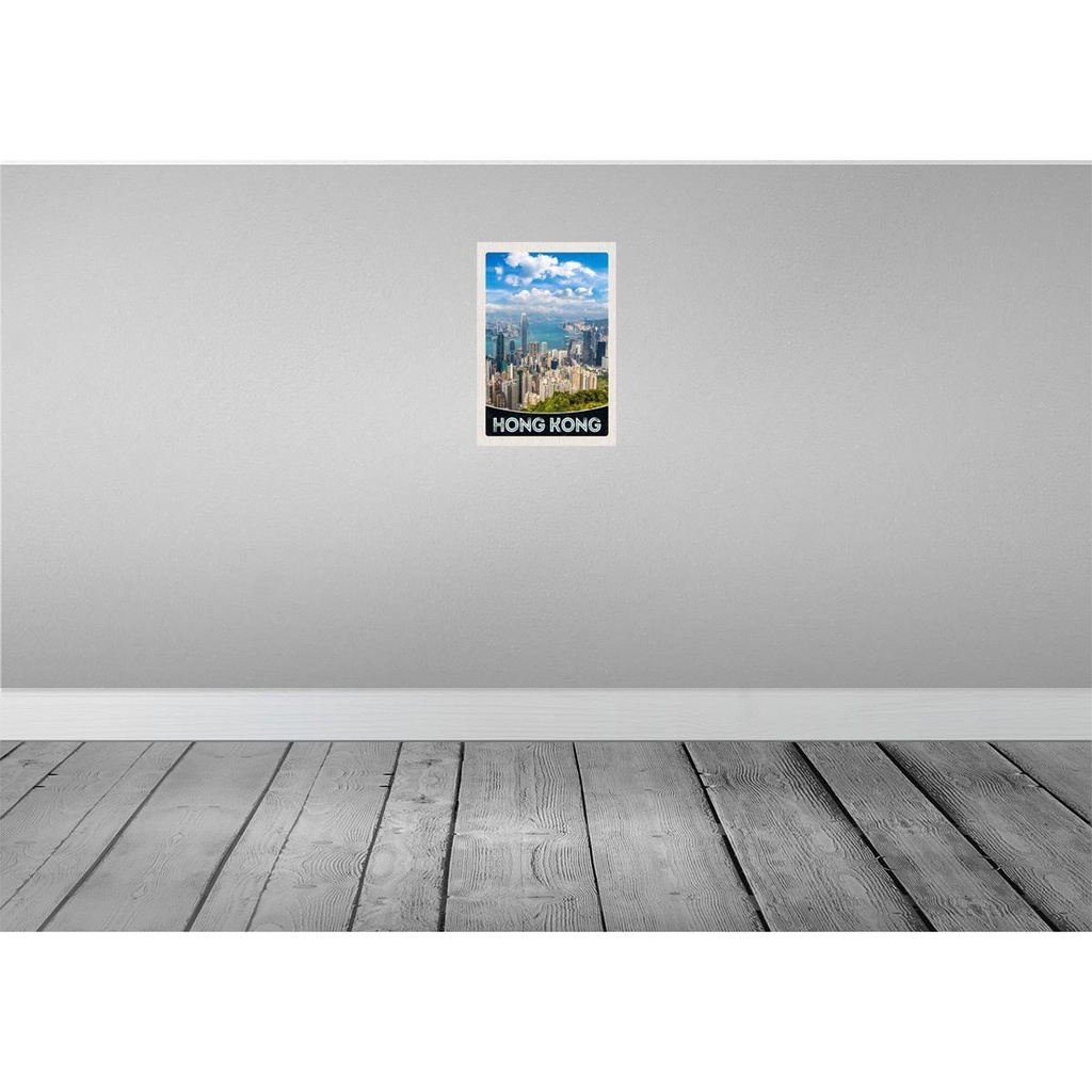 [LA-131050] Blechschild 30x20 cm Hong Kong City Wolkenkratzer Hochhaus Bildmotiv Reisemotiv Abenteuer Reisen Urlaub Bild 2