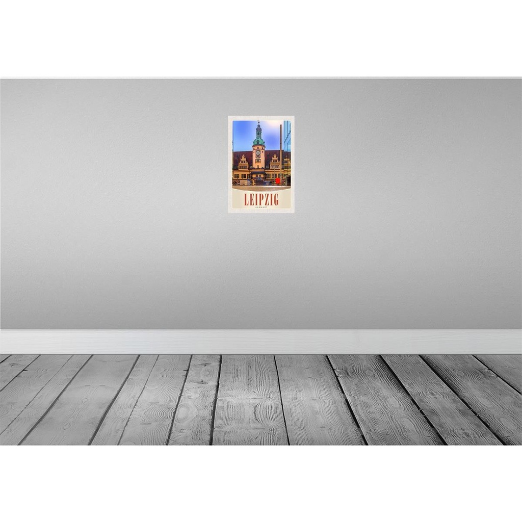 [LA-131061-H] Holzschild 30x20 cm Leipzig Deutschland Kirche Architektur Bildmotiv Reisemotiv Abenteuer Reisen Bild 2