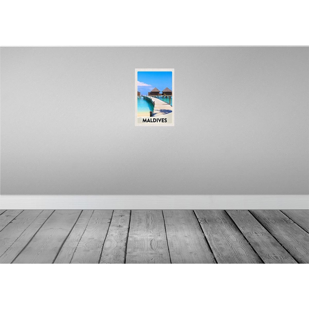 [LA-131090] Blechschild 30x20 cm Malediven Insel Urlaub Amerika Meer Bildmotiv Reisemotiv Abenteuer Reisen USA Bild 2