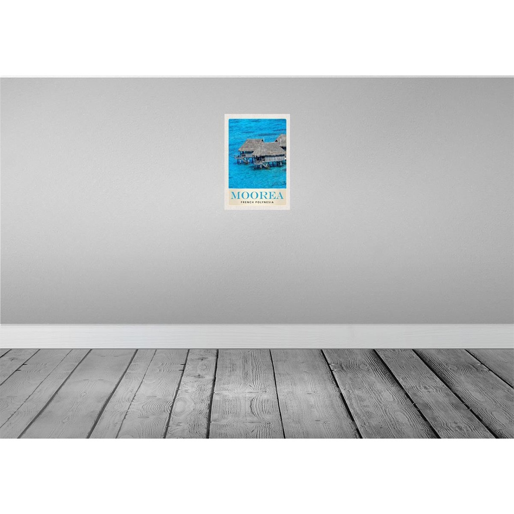 [LA-131099] Blechschild 30x20 cm Moorea Insel Süd-Pazifik Strand Bildmotiv Reisemotiv Abenteuer Reisen Urlaub Bild 2