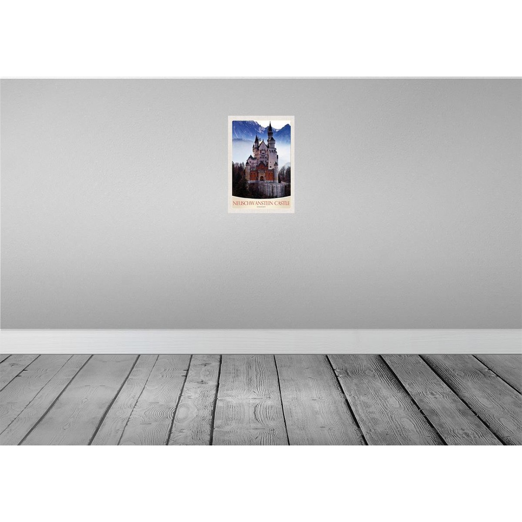 [LA-131105] Blechschild 30x20 cm Neuschwanstein Schloss Deutschland Bildmotiv Reisemotiv Abenteuer Reisen Urlaub Bild 2