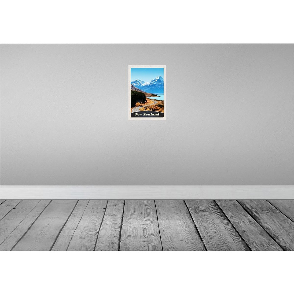 [LA-131107-H] Holzschild 30x20 cm Neuseeland Europa Stadt Gebirge Bildmotiv Reisemotiv Abenteuer Reisen Bild 2