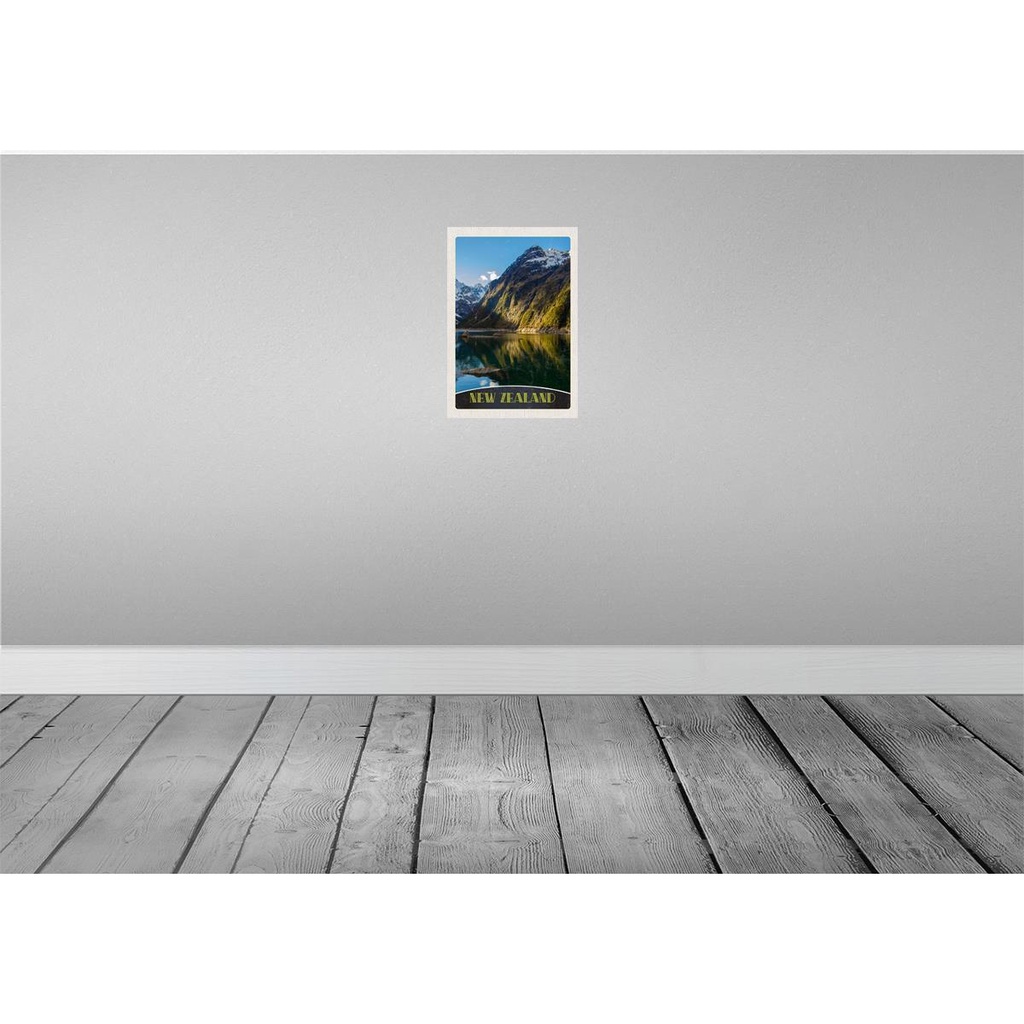[LA-131111] Blechschild 30x20 cm Neuseeland Meer Gebirge Natur Bildmotiv Reisemotiv Abenteuer Reisen Urlaub Bild 2