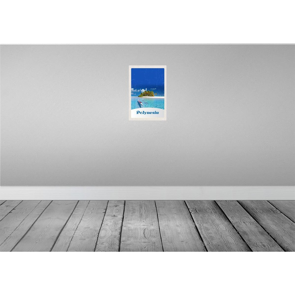 [LA-131132] Blechschild 30x20 cm Polynesien Trauminsel Australien Boot Bildmotiv Reisemotiv Abenteuer Reisen Urlaub Bild 2