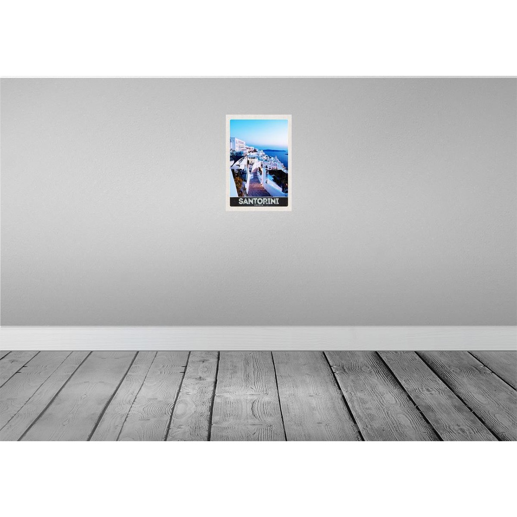 [LA-131139] Blechschild 30x20 cm Santorini Insel weiße Häuser Bildmotiv Reisemotiv Abenteuer Reisen Urlaub Bild 2