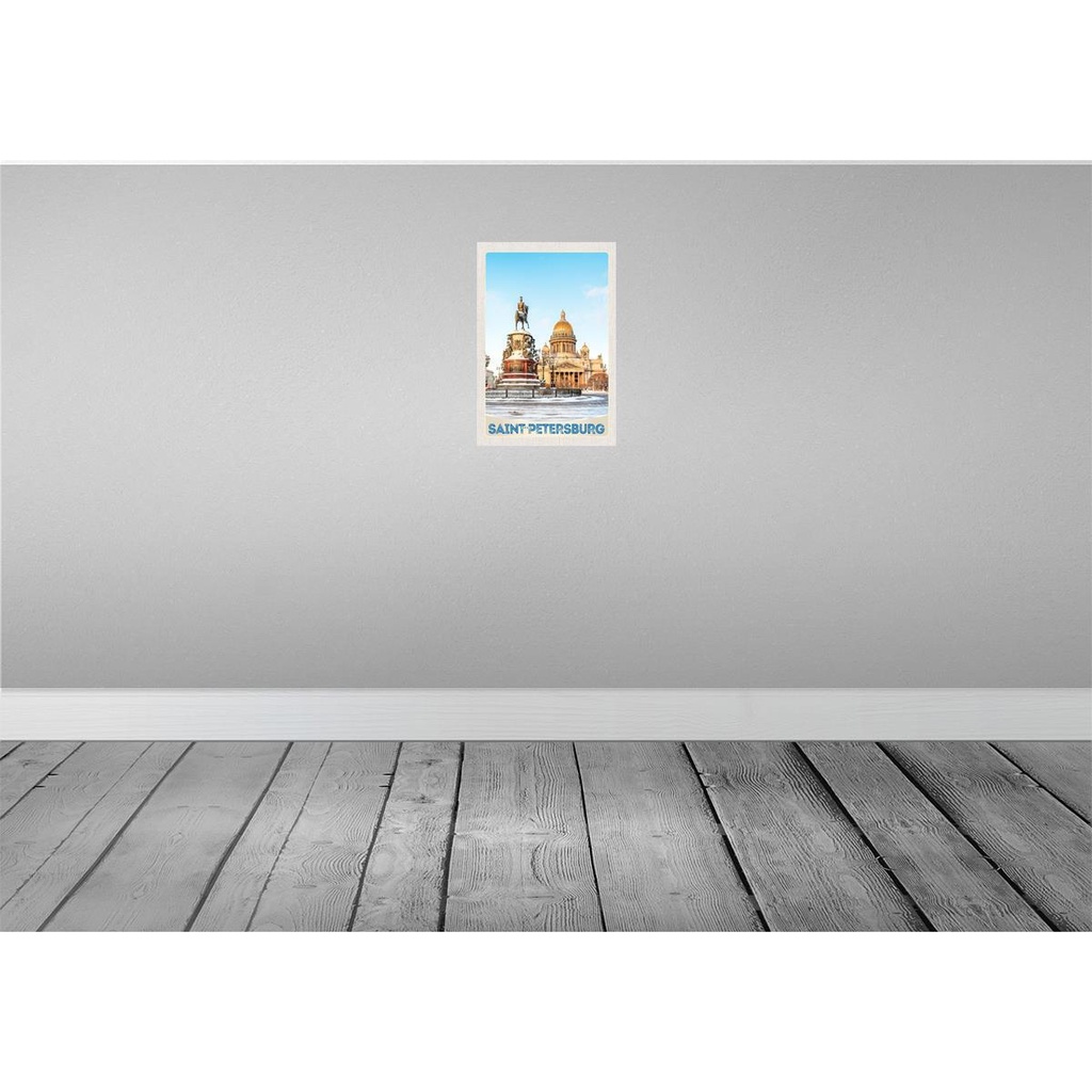 [LA-131141] Blechschild 30x20 cm Saint Petersburg Russland Skulptur Bildmotiv Reisemotiv Abenteuer Reisen Urlaub Bild 2