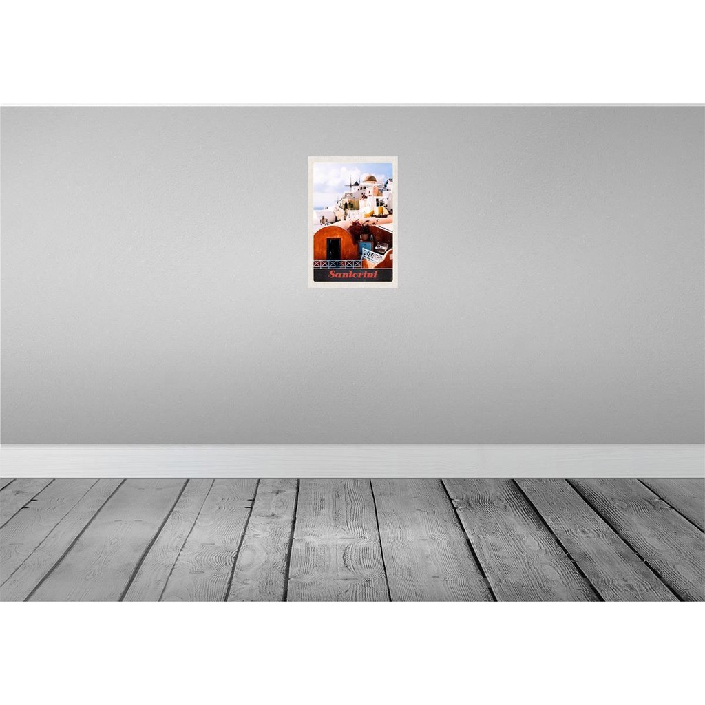 [LA-131147] Blechschild 30x20 cm Santorini Griechenland Europa Insel Bildmotiv Reisemotiv Abenteuer Reisen Urlaub Bild 2