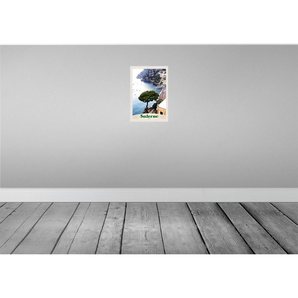 [LA-131149-H] Holzschild 30x20 cm Salerno Italien Meer Strand Sonne Boot Bildmotiv Reisemotiv Abenteuer Reisen Bild 2
