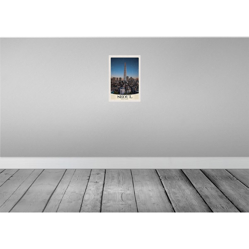 [LA-131168] Blechschild 30x20 cm Seoul Süd Korea Wolkenkratzer Stadt Bildmotiv Reisemotiv Abenteuer Reisen Urlaub Bild 2