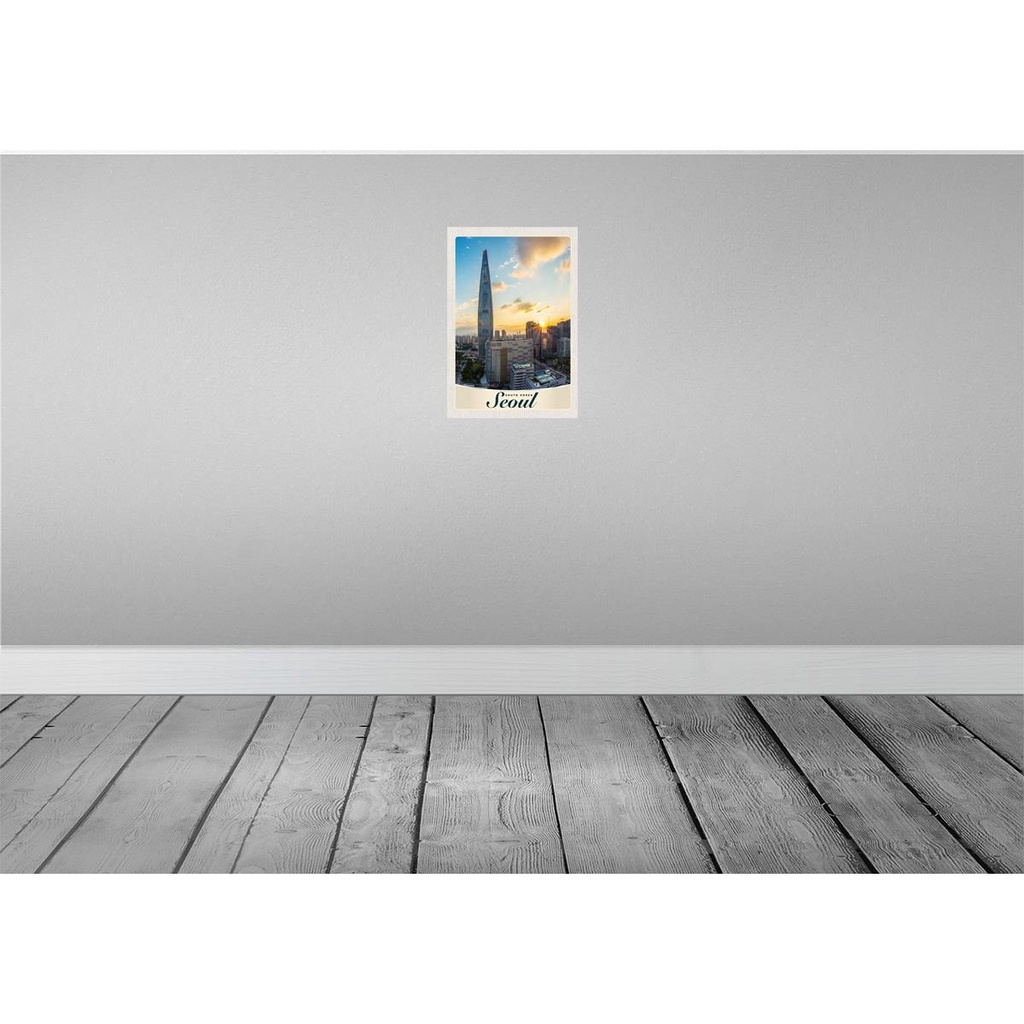 [LA-131169-H] Holzschild 30x20 cm Seoul Süd Korea Architektur Stadt Bildmotiv Reisemotiv Abenteuer Reisen Bild 2