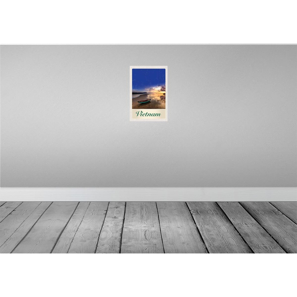 [LA-131188] Blechschild 30x20 cm Vietnam Asien Boot Meer Natur Bildmotiv Reisemotiv Abenteuer Reisen Urlaub Bild 2