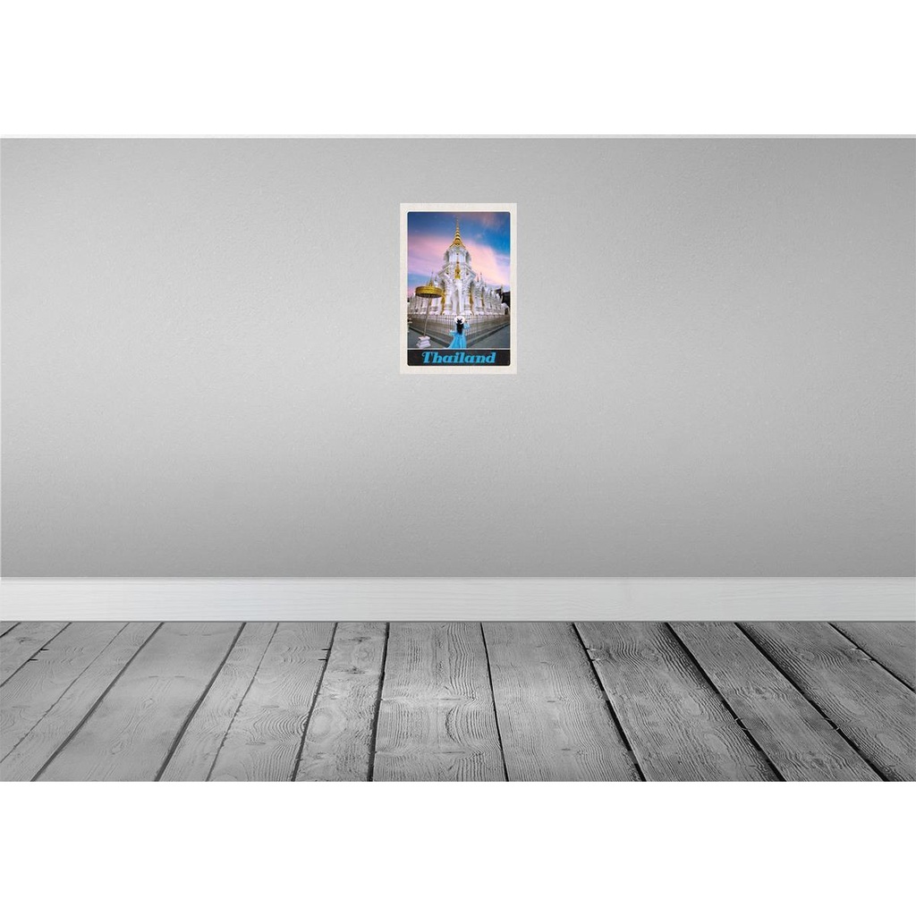 [LA-131189] Blechschild 30x20 cm Thailand Wait Traimit golden Kloster Bildmotiv Reisemotiv Abenteuer Reisen Urlaub Bild 2