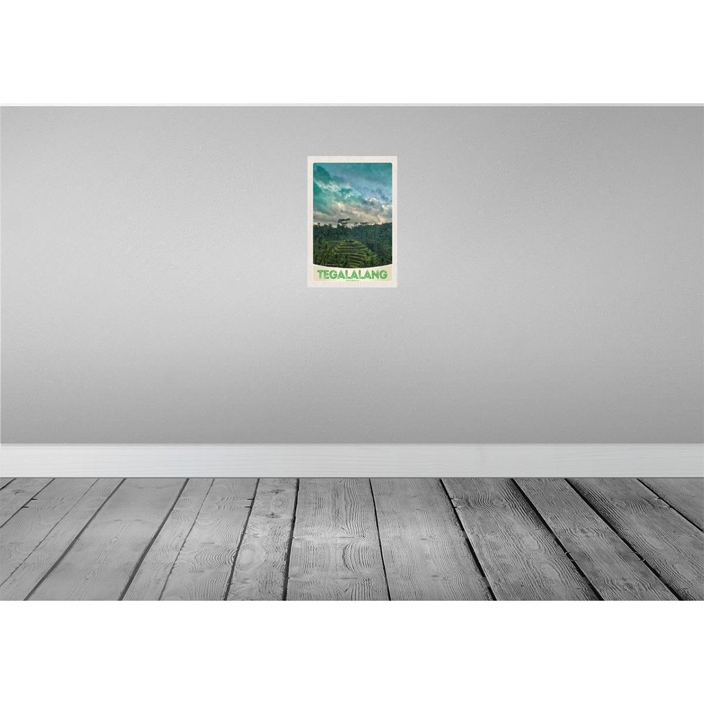 [LA-131190-H] Holzschild 30x20 cm Tegalalang Indonesien Asien Tropen Bildmotiv Reisemotiv Abenteuer Reisen Bild 2
