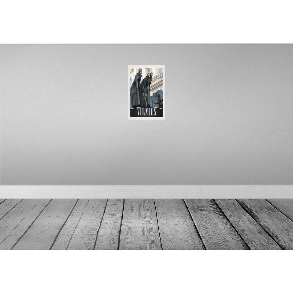 [LA-131198-H] Holzschild 30x20 cm Vilnius Litauen Skulptur Europa Bildmotiv Reisemotiv Abenteuer Reisen Bild 2