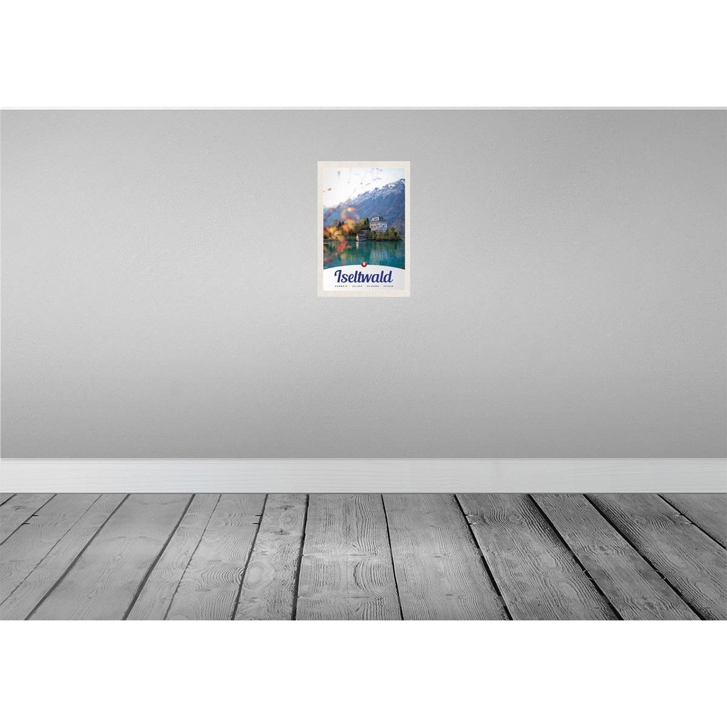 [LA-131237] Blechschild 30x20 cm Iseltwald Schweiz Europa See Natur Bildmotiv Reisemotiv Abenteuer Reisen Urlaub Bild 2