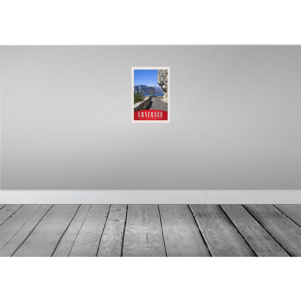 [LA-131248] Blechschild 30x20 cm Urnersee Schweiz Gebirge Natur Bäume Bildmotiv Reisemotiv Abenteuer Reisen Urlaub Bild 2