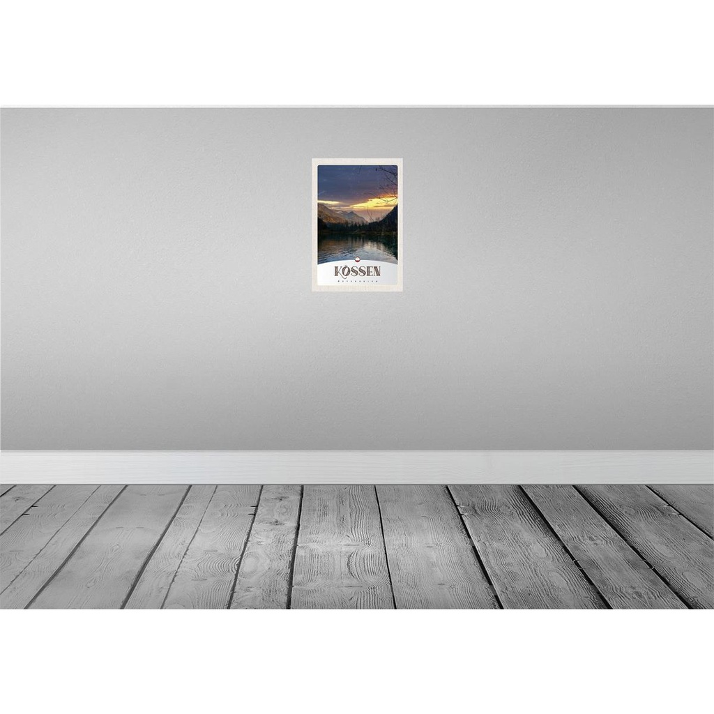 [LA-131253] Blechschild 30x20 cm Kössen Österreich See Natur Gebirge Bildmotiv Reisemotiv Abenteuer Reisen Urlaub Bild 2