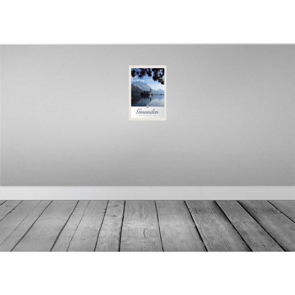[LA-131257] Blechschild 30x20 cm Gmunden Östereich Kirche Gebirge Natur Abenteuer Reisen Urlaub Bild 2
