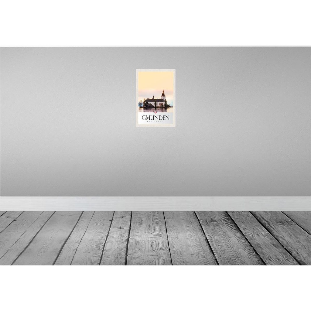 [LA-131258] Blechschild 30x20 cm Gmunden Österreich See Bildmotiv Reisemotiv Abenteuer Reisen Urlaub Bild 2