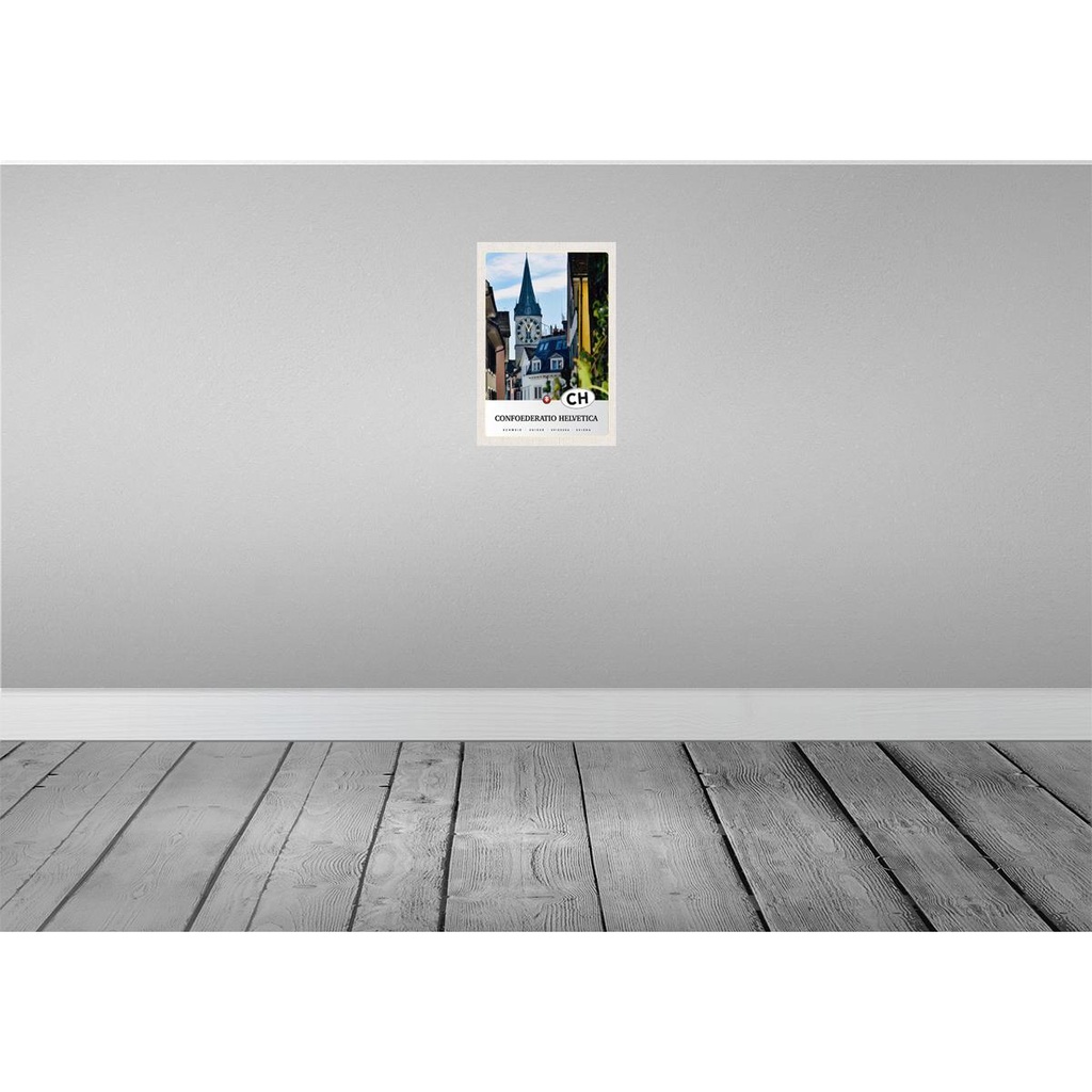 [LA-131268] Blechschild 30x20 cm Confoederatio Helvetica Stadt Bildmotiv Reisemotiv Abenteuer Reisen Urlaub Bild 2