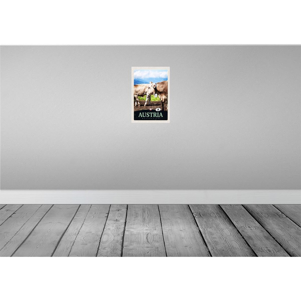 [LA-131278] Blechschild 30x20 cm Österreich Tiere Weide Natur Gebirge Bildmotiv Reisemotiv Abenteuer Reisen Urlaub Bild 2