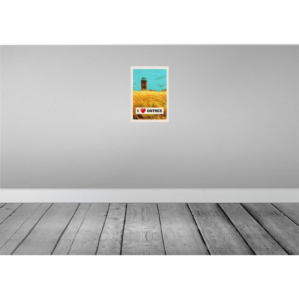 [LA-131292-H] Holzschild 30x20 cm Ostsee Turm Natur Weide Himmel Bildmotiv Reisemotiv Abenteuer Reisen Bild 2