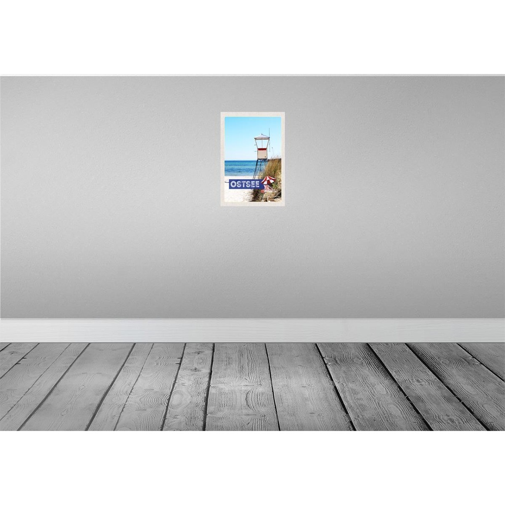 [LA-131294] Blechschild 30x20 cm Ostsee Strand Deutschland Meer Bildmotiv Reisemotiv Abenteuer Reisen Urlaub Bild 2