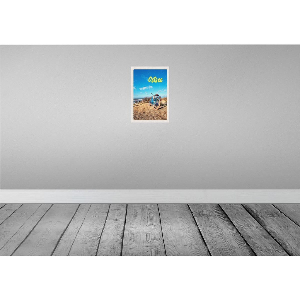 [LA-131302] Blechschild 30x20 cm Ostsee Fahrradtour Meer Strand Fahrrad Bildmotiv Reisemotiv Abenteuer Reisen Urlaub Bild 2