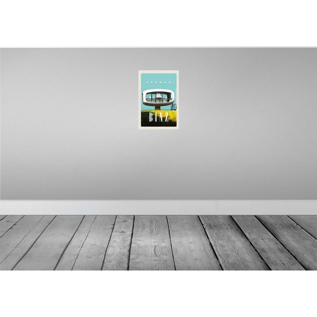 [LA-131318] Blechschild 30x20 cm Seebad Binz Deutschland Glashaus Bildmotiv Reisemotiv Abenteuer Reisen Urlaub Bild 2