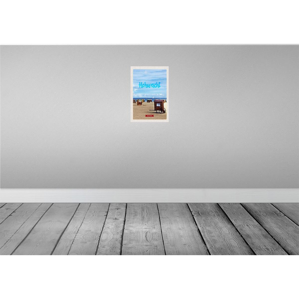 [LA-131333] Blechschild 30x20 cm Hochwacht Ostsee Strandkorb Meer Boote Abenteuer Reisen Urlaub Bild 2