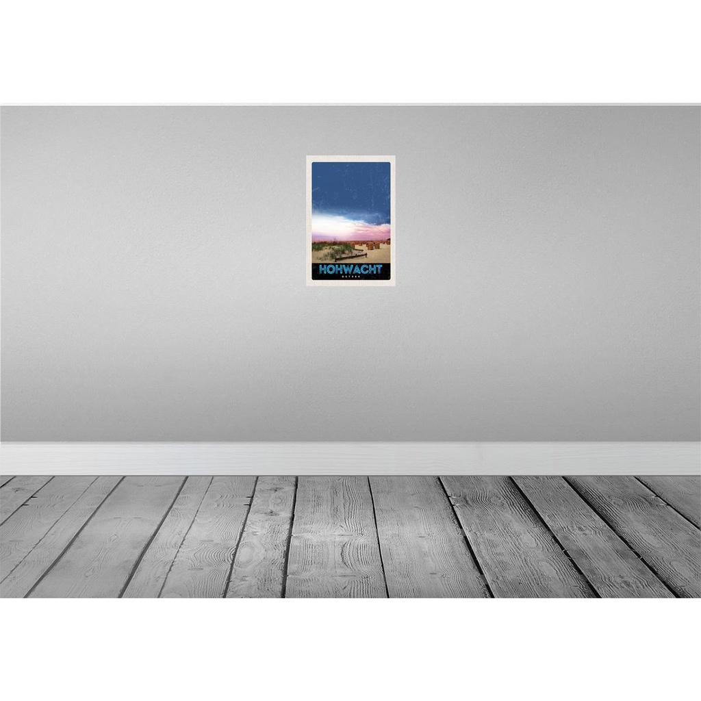[LA-131334-H] Holzschild 30x20 cm Hochwacht Ostsee Strandkorb Strand Bild 2
