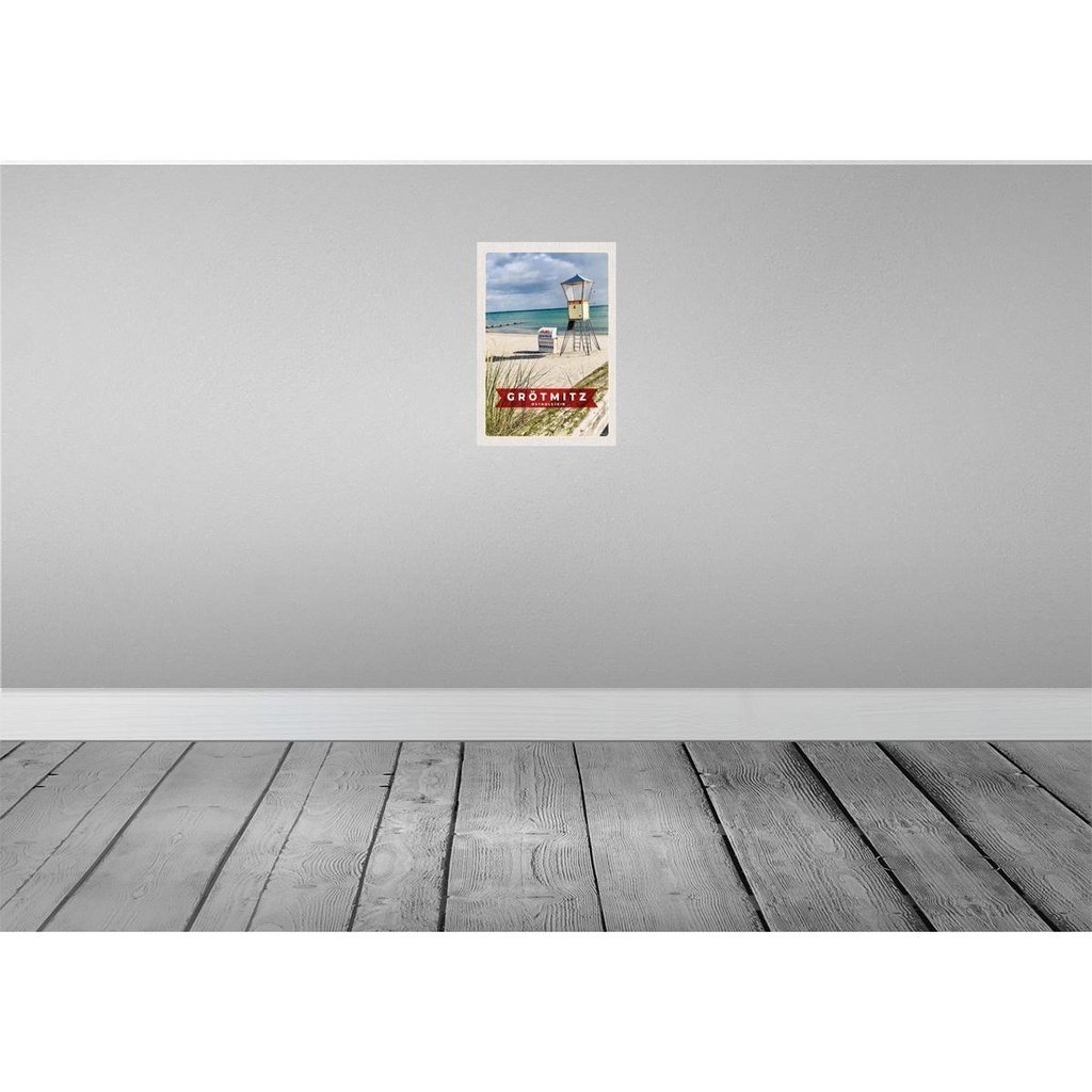 [LA-131335] Blechschild 30x20 cm Grötmitz Ostholstein Rettungsdienst Bildmotiv Reisemotiv Abenteuer Reisen Urlaub Bild 2