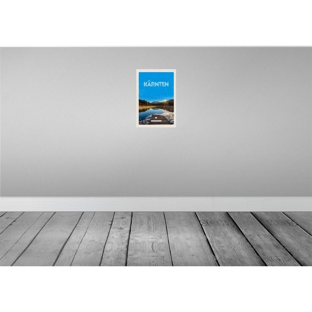 [LA-131360-H] Holzschild 30x20 cm Kärnten See Österreich Sonnenaufgang Bildmotiv Reisemotiv Abenteuer Reisen Bild 2