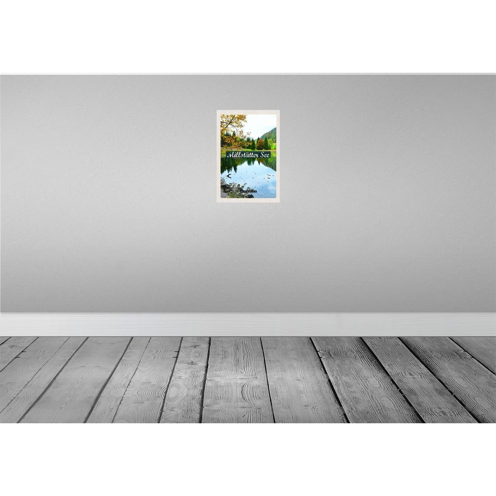 [LA-131367-H] Holzschild 30x20 cm Millstätten See Natur Wald Bildmotiv Reisemotiv Abenteuer Reisen Bild 2