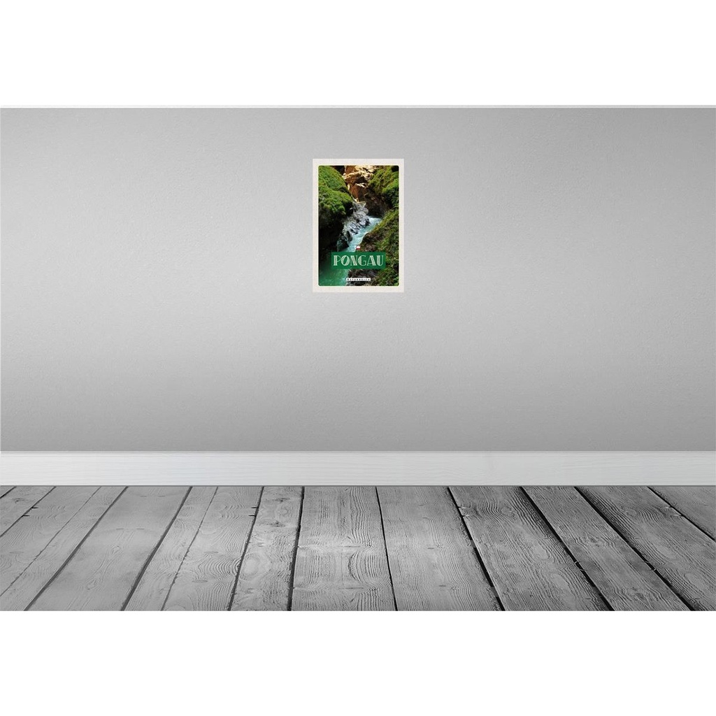 [LA-131387] Blechschild 30x20 cm Pongau Österreich Wasserfall Natur Bildmotiv Reisemotiv Abenteuer Reisen Urlaub Bild 2