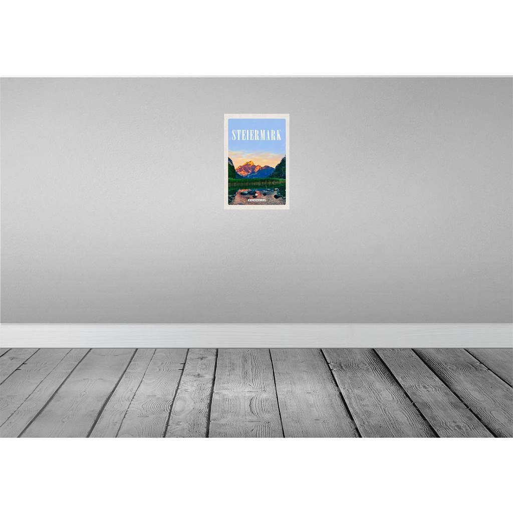 [LA-131389] Blechschild 30x20 cm Steiermark Österreich See Natur Bildmotiv Reisemotiv Abenteuer Reisen Urlaub Bild 2