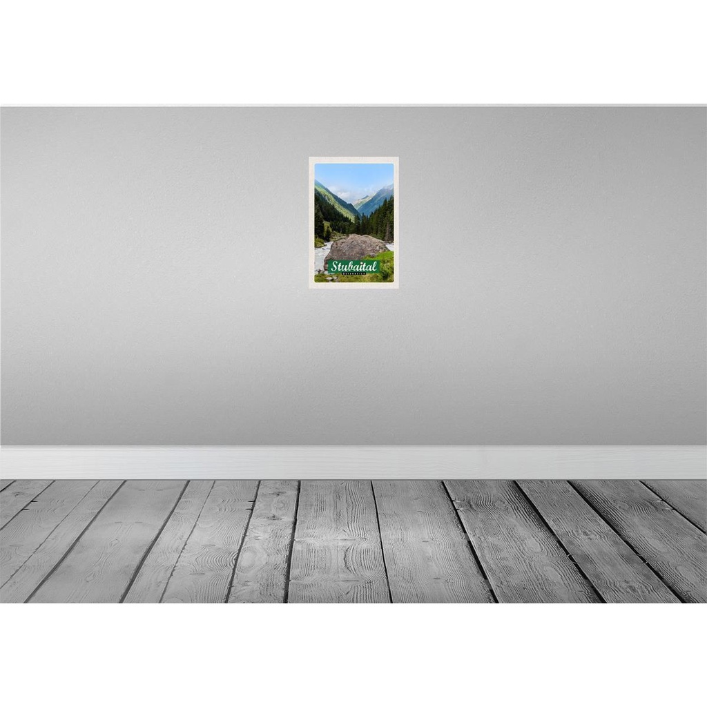 [LA-131392] Blechschild 30x20 cm Stubaital Österreich Wanderung Natur Bildmotiv Reisemotiv Abenteuer Reisen Urlaub Bild 2